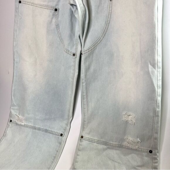 One Teaspoon Jackson Utility Mid Waist Wide Leg Jeans Le Surf 31 NEW - Picture 5 of 14